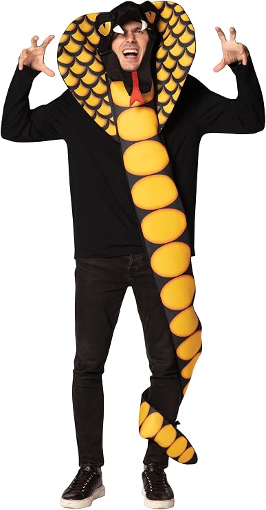 Rasta Imposta Cobra Snake Costume Snake Karate Party Dress Up Cosplay Halloween Costumes, Adult One Size