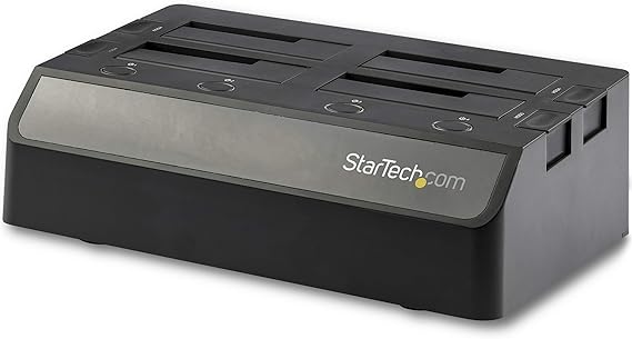 StarTech 4-Bay USB 3.1 Dock for 2.5/3.5in SATA HDD/SSD, 10Gbps, Dual Fans