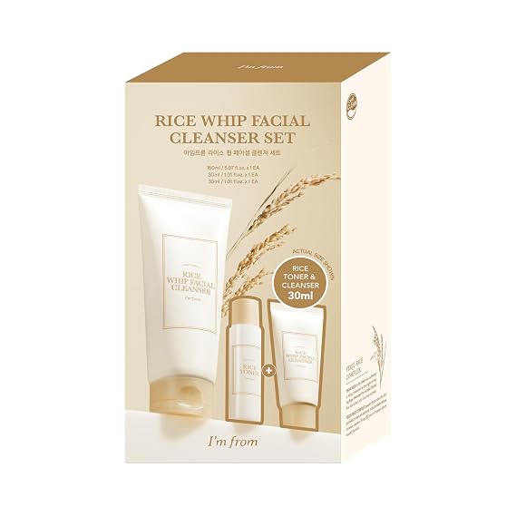 I'm From Rice Whip Facial Cleanser Set, 3 Piece Set