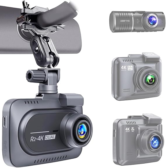 Dash Cam Mount Replacement Holder, Fits Rove r2-4k and Other Dash Cams | Easy Rearview Mirror Installation | No More Falling Suction Cups | Multiple Adapters | Secure Adjustable View