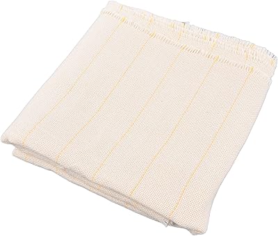 LiebeWH Professional Monk Cloth Tufting Fabric 39x59 Inch with Marking Lines for Punch Needle Rug Making DIY Art Linen Cotton Blend Strong Weavers Cloth
