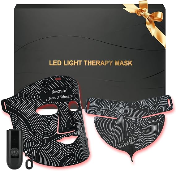Red Light Therapy Mask for Face,LED Face Mask Light Therapy,LED Face Mask for Anti-Aging, Skin Firming & Radiant Glow at Home