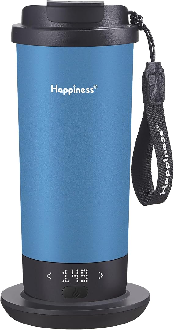 Happiness Self-Heating Travel Coffee Mug,20oz Temperature Control Smart Cup