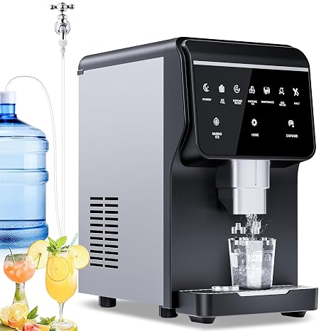 Countertop Nugget Ice Maker 80LB/24H Self-Cleaning Machine
