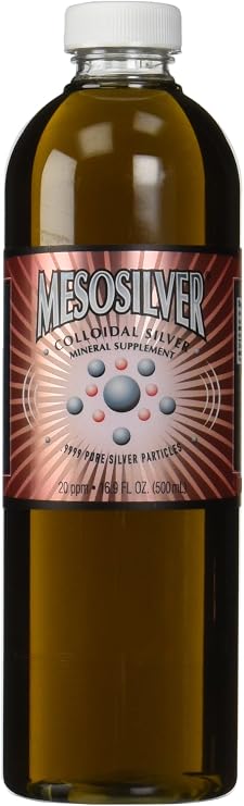 MesoSilver 20 ppm Colloidal Silver, 500 mL/16.9 Oz