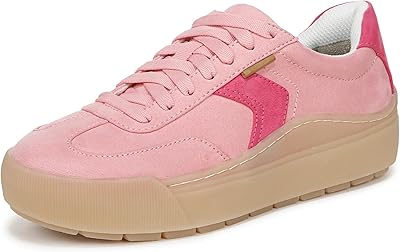 Dr. Scholls Shoes Womens Time Off Win Sneaker Pink Lemonade Fabric 7.5 W