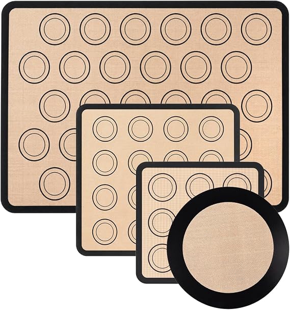 Set of 4 macaroons baking mat rectangular silicone baking mat for macaroon