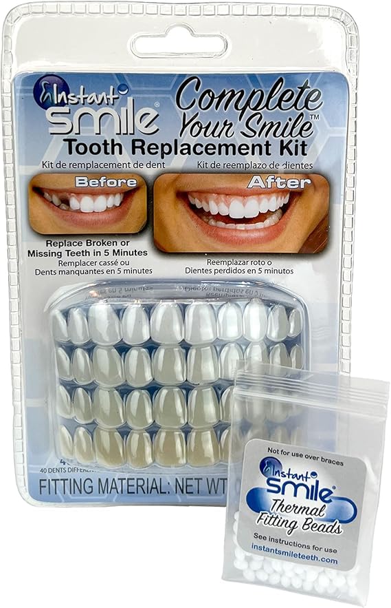 Instant Smile Complete Your Smile Temporary Tooth Replacement Kit with Extra Fitting Material