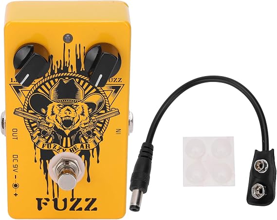 Fuzz Effect Pedal for Electric Guitar | Vintage Germanium Transistor Sound | All Metal Shell True Bypass Pedal/Portable Guitar Accessory