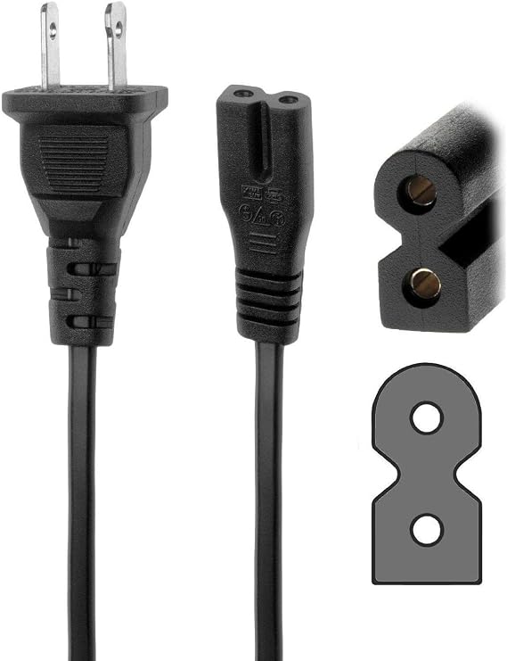 AC Power Cord Outlet Socket Cable Plug Lead for Stanton T.62 T62 T62B-NA T.62B T62B T.52 T52 T.52B T52B T.92 T92 T.60 T60 Professional DJ Equipment Direct Drive Digital Turntable