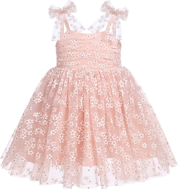 Baby Girls Tutu Dress Summer Sleeveless Backless Princess Birthday Party Dresses Sequin Ruffle Tulle Bowknot Sundress