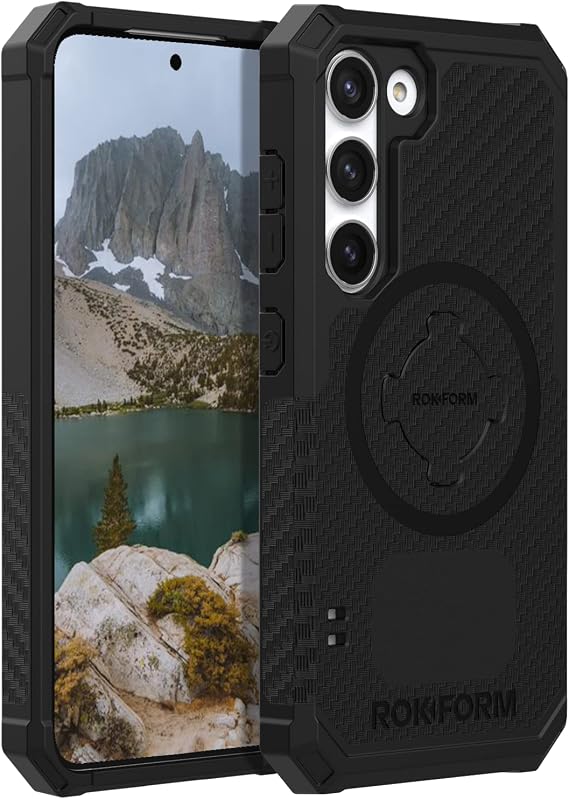Rokform Galaxy S23 Rugged Case, Magnetic + RokLock (Black)