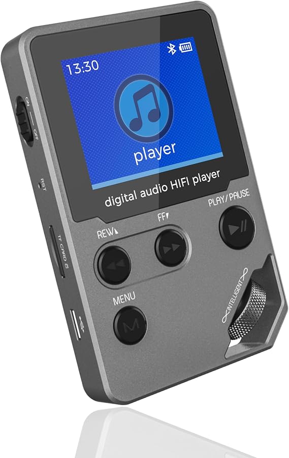 New 72GB Lossless Music Player,MP3/MP4 Player, Full body zinc alloy, Professional Level Music Player with BT 5.0, FM Radio, Voice Recorder, Mini Design, HiFi Sound, Ideal for Sport, Earphones Included