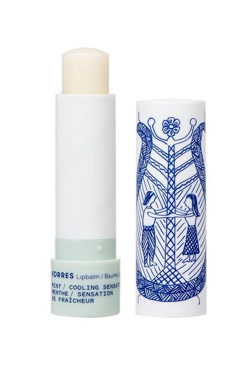 KORRES Clear Mint Lip Butter Stick, Hydrating Balm, 0.17 oz