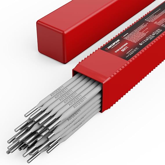 ARCCAPTAIN E6011 Welding Rods 1/8" 2LB Carbon Steel Stick Electrodes | Welding Sticks Electrodes/ For ARC Welding Equipment / Pipe Repair Work / Farm Equipment Repair / General Maintenance Welding