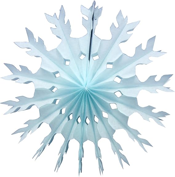 3-Pack 15 Inch Tissue Paper Snowflake (Light Blue)