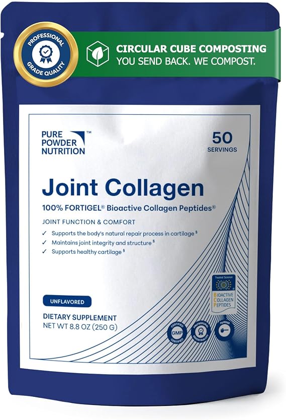 Joint Collagen with FORTIGEL Bioactive Collagen Peptides for Joint Function & Comfort | 50 Serves (No Flavor) | Powder