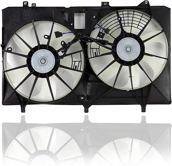 Dual Radiator Condenser Fan Assembly Pacific Best Inc. Compatible/Replacement for TO3115168 10-15 Lexus RX 350 Canada/Japan-BUILD With Tow Package, 11-16 Toyota Sienna 3.5L Without Fan Control Module