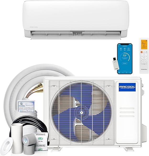 MRCOOL 18000 BTU 230V Ductless Inverter Mini Split Air Conditioner & Heat Pump System, Easy Pro Series - Wall-Mounted AC Unit w/Heating and Cooling for Home, Office & Commercial Space