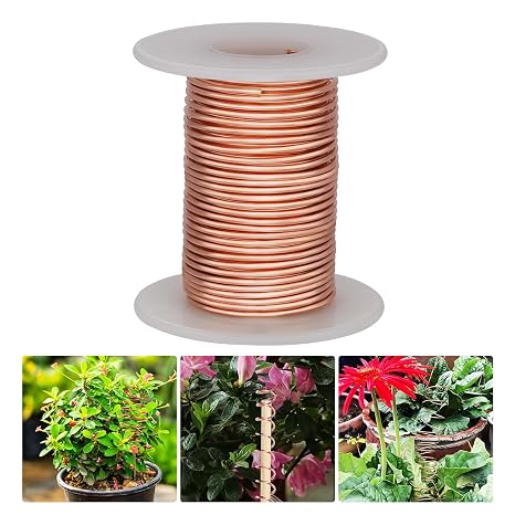 Copper Wire,Pure,Bare Cooper Wire for Against Snails,Electroculture Gardening,DIY Jewellery Making,Craft,16 Gauge (1.3 mm) 10 Metres