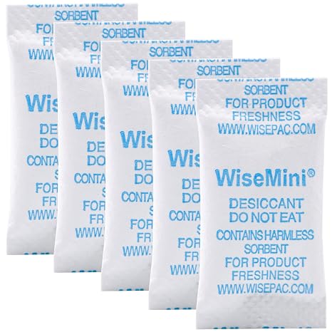 Wisesorb Silica Gel Packets, 0.5 Gram 600 Silica Packets, Food Grade Dessicant, Dessicant Packs, Silica Gel for Food, Moisture Packets for Food Storage
