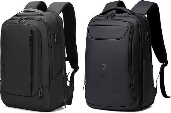 FENRUIEN Expandable Backpack and Travel Laptop Backpack 15.6 Inch, Black