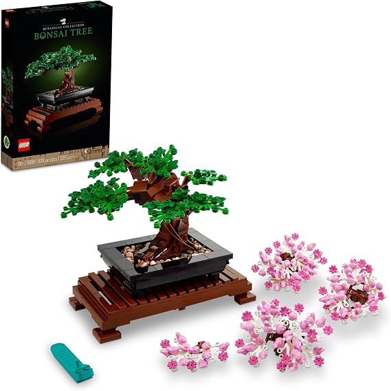 LEGO Botanicals Bonsai Tree Building Set - Artificial Bonsai Tree Plants for Home Decor, Adults Ages 18+ Faux, Fake Plants for Table, Desk, Office - Birthday Gift for Men & Women - 10281