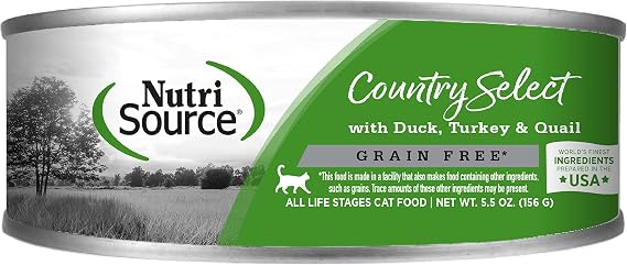 NutriSource Grain Free County Select Canned Cat Food 12/5.5 oz Case