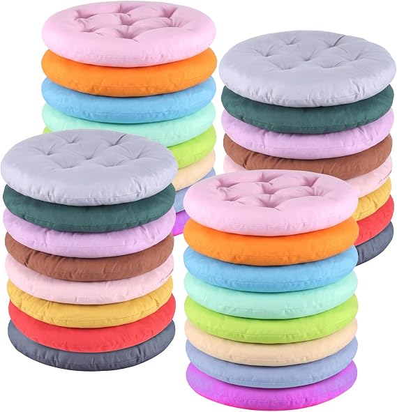 32 Pcs 16 Inch Round Floor Pillows Round Floor Cushions for Kids and Toddlers Chair Floor Cushion Reading Cushion Flexible Seating Pillows for Classroom Home School Playing Supplies(16 Colors)