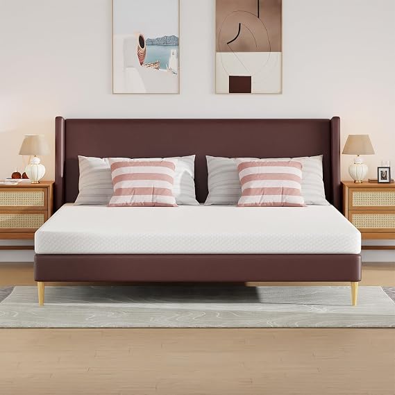 PayLessHere | 5 Inch California King Mattress | Medium Firm Base Foam Mattress | Removable Washable Zipper Cover | Breathable & Comfortable | White | Bed in a Box | CertiPUR-US Certified