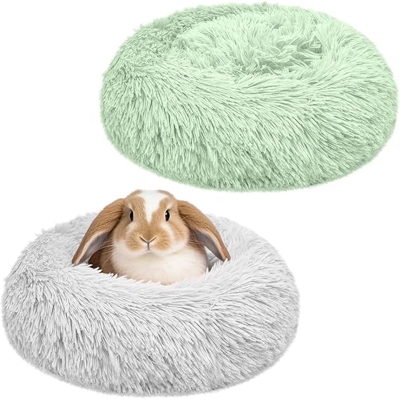 Bunny Bed 2 Pack Rabbit Hideout Large Soft & Comfortable Small Animal Bedding Cozy Bed Mat Warm Hideaway Cage Accessories for Guinea Pig