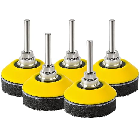 2 Inch Hook and Loop Sanding Pad for Sanding Discs with 1/4 Inch Shank and Soft Foam Layer Buffering Pad, Sander Attachment for Drill, 5 Pack