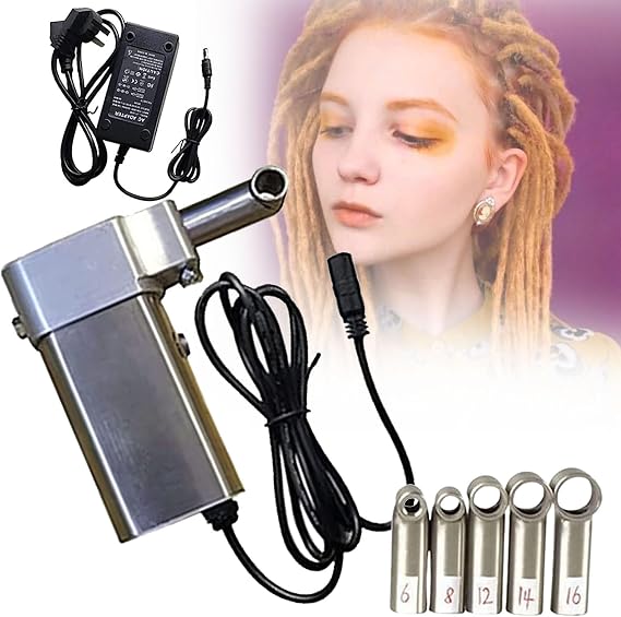 Dreadlocks Machine,Dreadlock Machine Kit for Electric Instant Portable Dreadlocks Machine loc Machine Dreadlock Maker,16mm