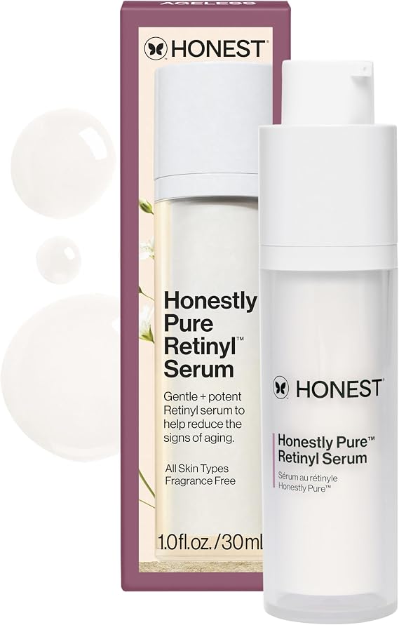 Honest Beauty Honestly Pure Nightly Retinyl Serum, Fragrance-Free, 1 fl oz