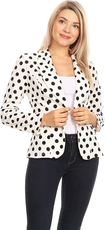 Women's Casual Long Sleeves Office Workwear Solid Blazer Jacket S-3XL