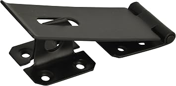 Forge Hasp & Staple - Security Black Powder Coated 100mm