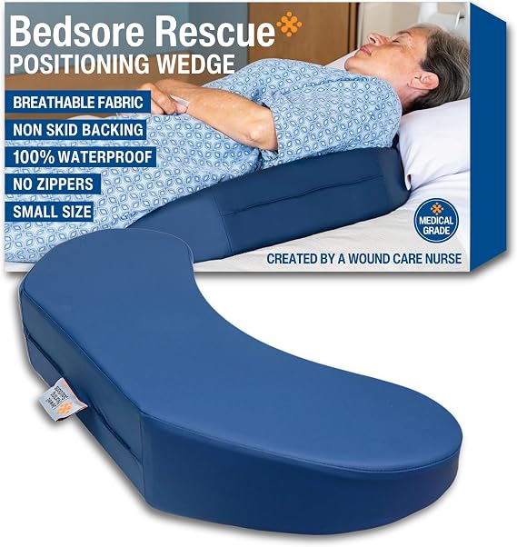 Bedsore Rescue Bedsore Pressure Relief Pillow - Small | Hospital-Grade Positioning Wedge, 30 Pressure Relief, Small Size, Hypoallergenic, Home Or Hospital Use Positioning Pillow
