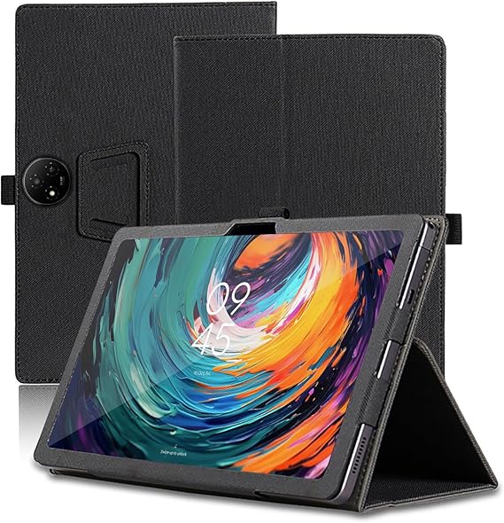 Case for TCL Nxtpaper 14 Pro 14 inch, TCL Nxtpaper 14 Pro Tablet Case, Folding Stand Protective Cover with Pencil Holder and Wrist Strap, Full Protection. (Black)