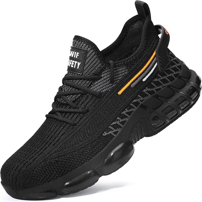 OWIF Steel Toe Shoes for Men Women Comfortable Lightweight Composite Toe Work Shoe Indestructible Construction Safety Toe Sneakers Zapatos de Acero,41