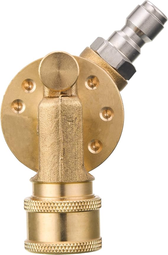 FIXFANS Pressure Washer Pivoting Coupler, Gutter Cleaner Attachment | 1/4 Quick Connect, 240 Degree with 7 Angles for Power Washer Spray Nozzle, 4500PSI