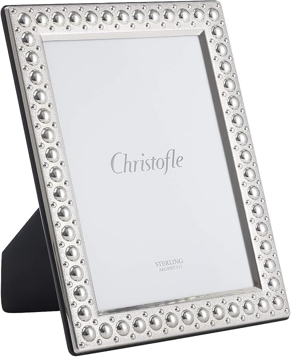 Christofle Perles Sterling Silver 4x6 Picture Frame #5256015