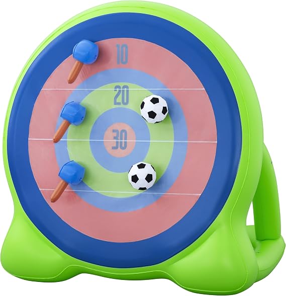 H2OGO! Inflatable Yard Game - Backyard Bullseye - 2-in-1: Giant Ax Throwing Dart Board & Soccer Target, 62x42 Sports Center, Outdoor Play Toy, Kid 3+