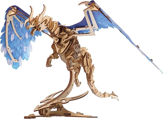 UGEARS Windstorm Dragon, Model Kit, 3D Puzzle, Mechanical Model Kits for Adults to Build, Brain Teaser Puzzle, Hobby Kit