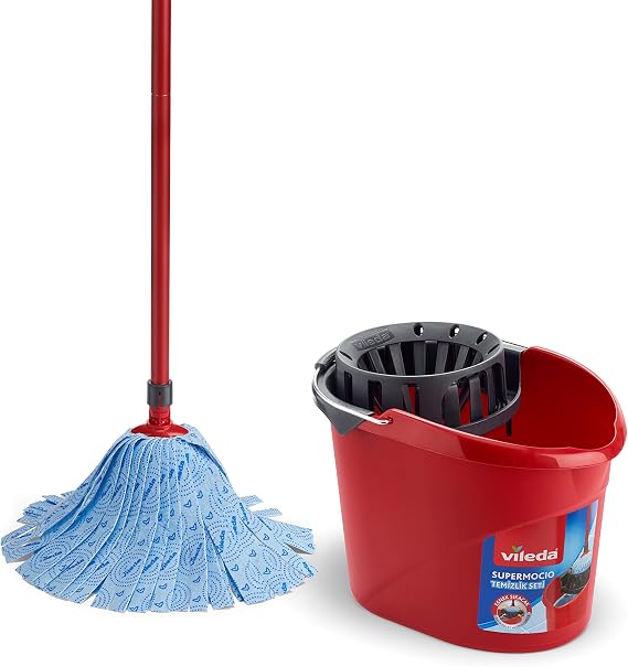 Vileda Supermocio Cleaning Kit, Red for All Surfaces