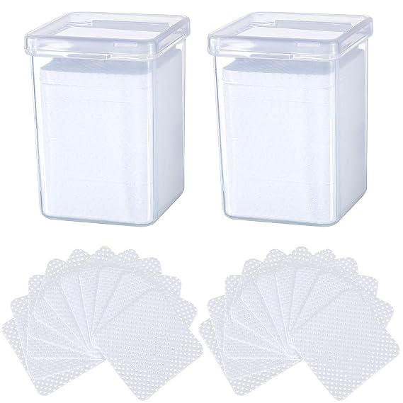 400 Pcs Lash Adhesive Wipes Eyelash Extensions Wipes for Lash Glue | Lint Free Eyelash Wipes, Glue Adhesive Remover, Wiping Cloth, Non-woven Fabric, Removal Tool for Nail Polish