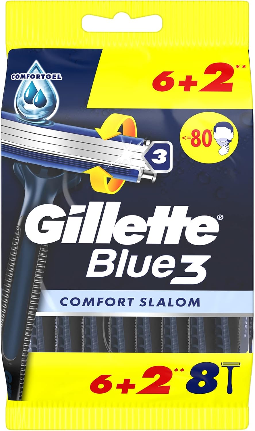 Gillette Blue3 Slalom Use Horse Razor 8-Piece Standard