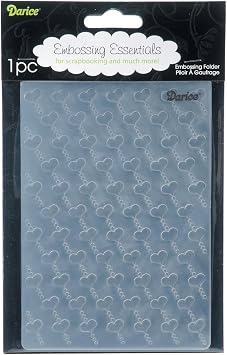Darice 1215-61 Heart Background Embossing Folder, 4.25-Inch by 5.75-Inch