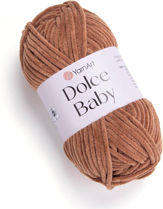 Yarnart Dolce Baby Yarn Soft Chenille Velvet Medium Blanket Amigurumi Crochet Yarn 50 Gram (1.76 oz) 93 Yards (765)