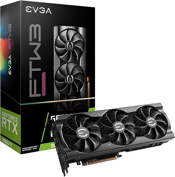 EVGA GeForce RTX 3060 Ti FTW Ultra Gaming, 08G-P5-3667-KR, 8GB GDDR6, iCX3 Cooling, ARGB LED