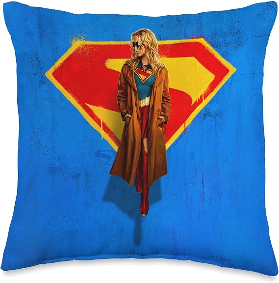Supergirl 2026 and Logo Throw Pillow